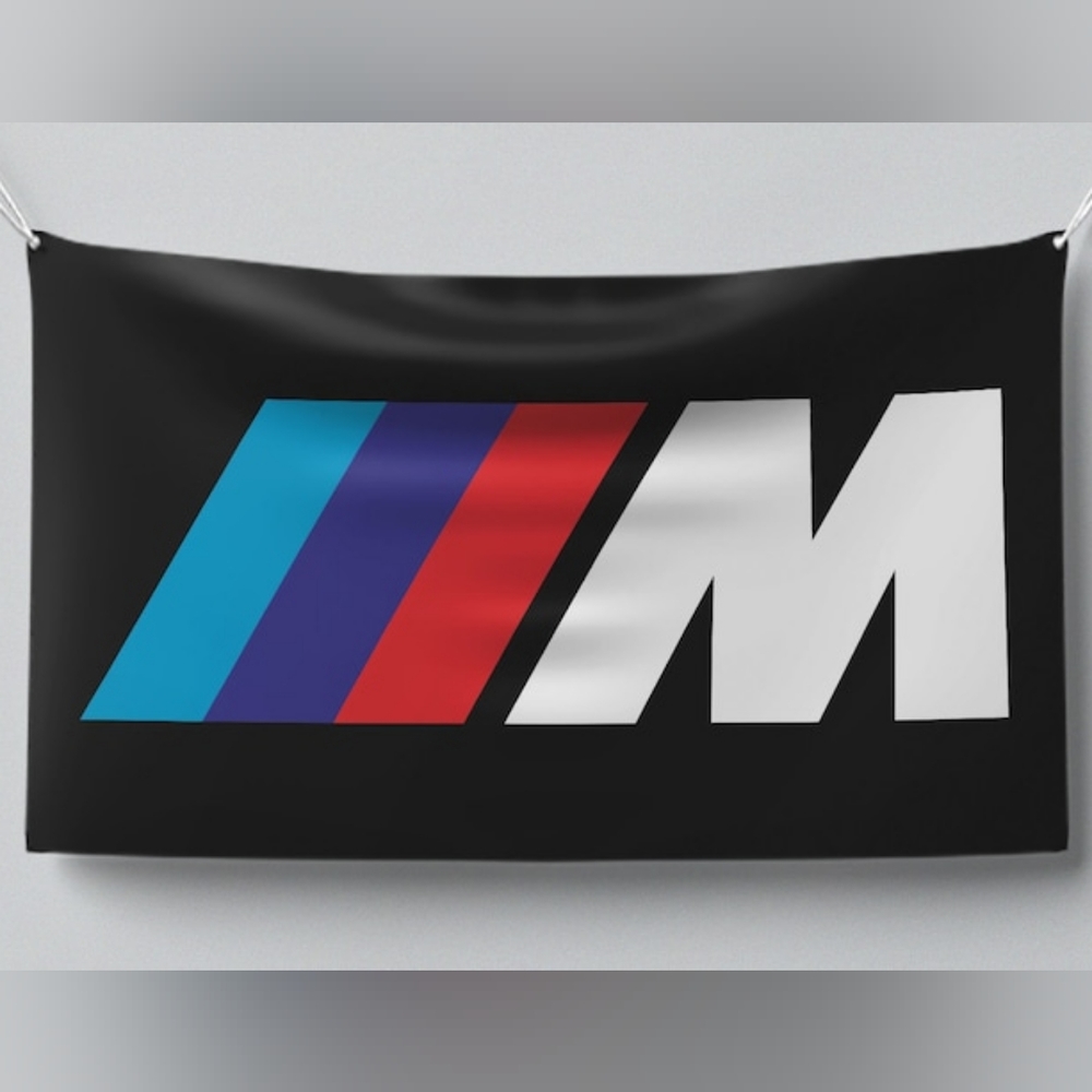 BMW M Series Car Flag Garage Wall Banner 3x5 ft